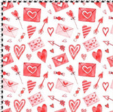 Little Johnny - Love Letters Fabric, White (94121)